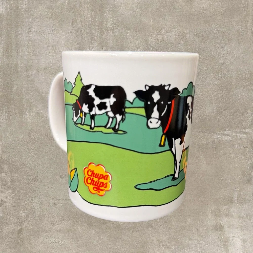 Vintage Chupa Chups Cow Mug Staffordshire Tableware England Dairy Cow Coffee Cup